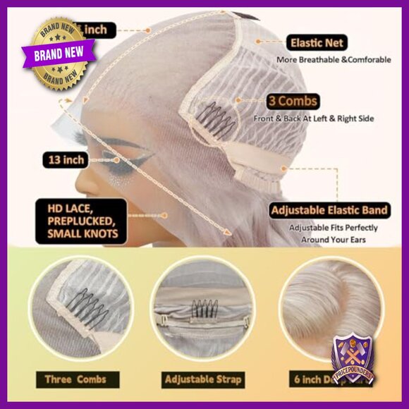 Human Hair Lace Front Wig 26 Inch Body Wave 180 Density Glueless main image 4